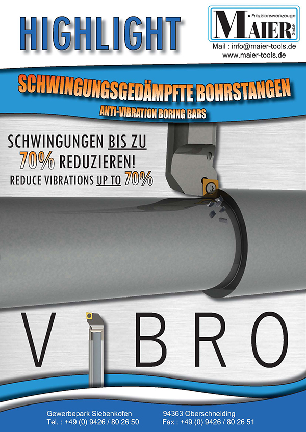 Maier Vibro Boorstangen - Anti-Trilling Precisie Gereedschappen voor Metaalbewerking